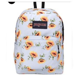 Jansport Sunflowers White SuperBreak Plus  Backpack price firm!